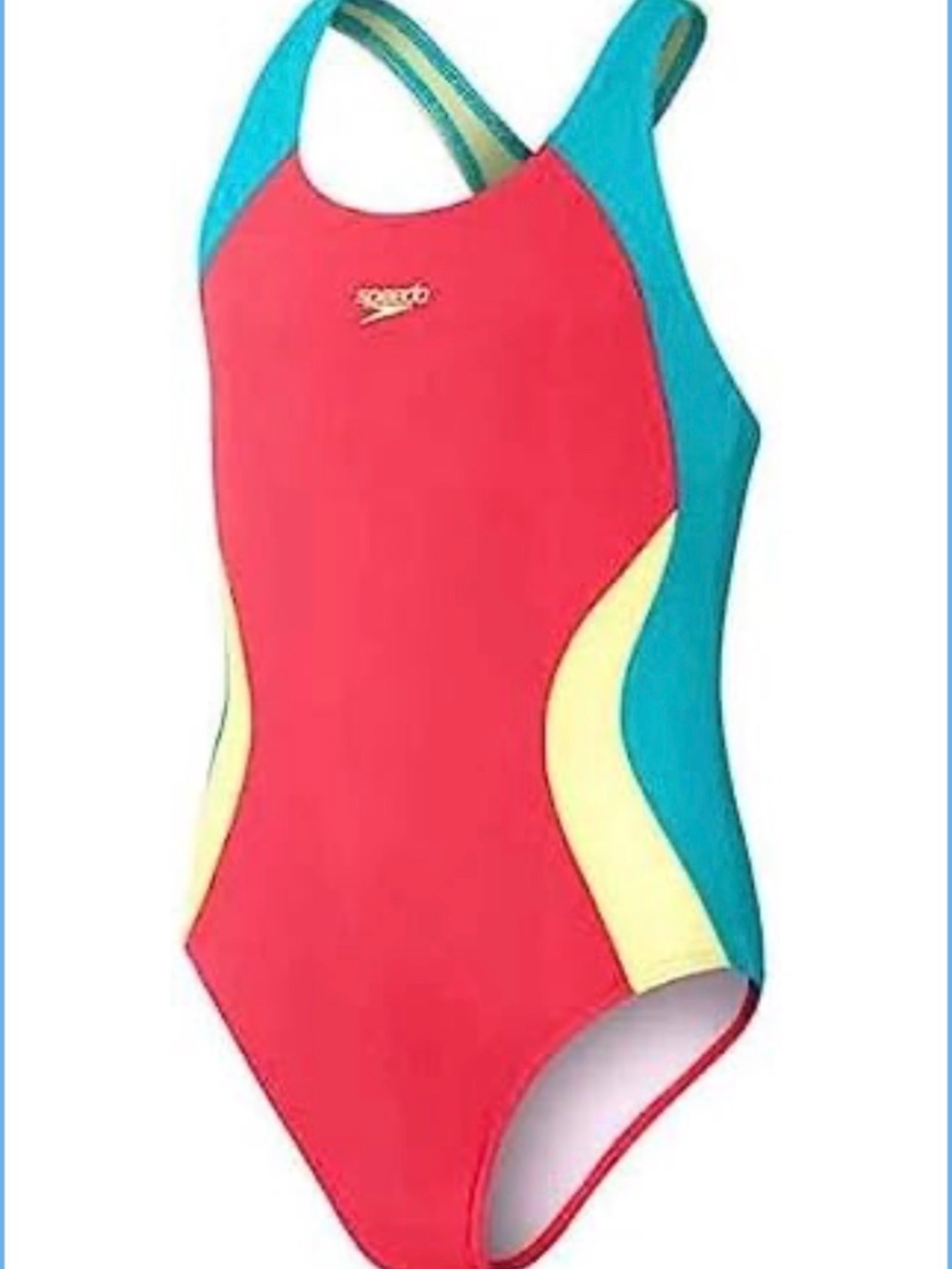 Speedo girls size (GB 13-14yo/AUS 12)) color block swimsuit